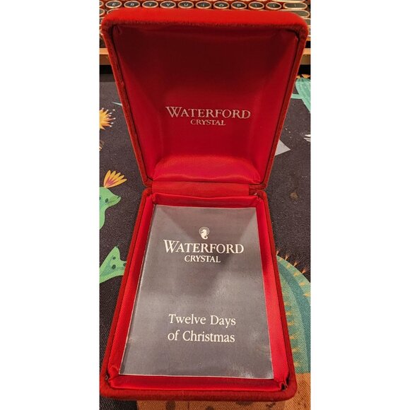 Waterford Crystal Twelve Days Of Christmas 1993 Ornament -  "5 Golden Rings" - Picture 5 of 5